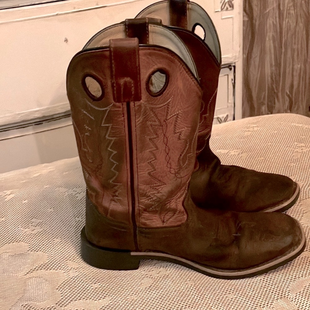 Hand stitched Mexican leatherBrown Western Leather Boots